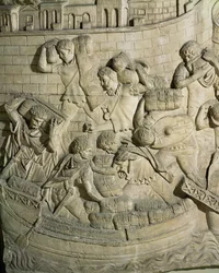 Cargando un barco, detalle de un molde de la columna de Trajano